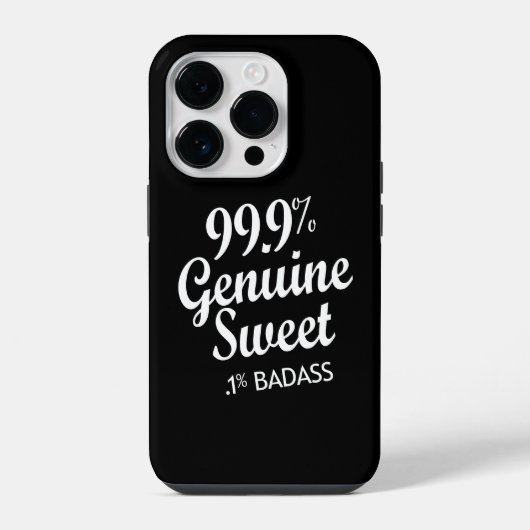 99,9% echte zweet.1% badas (2) iPhone hoesje (Achterkant)