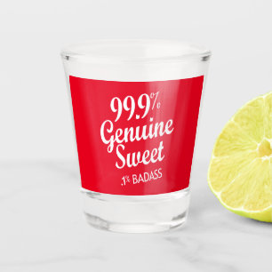 99,9% echte zweet.1% badas (2) shot glas