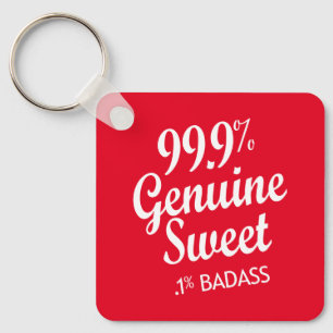 99,9% echte zweet.1% badas (2) sleutelhanger
