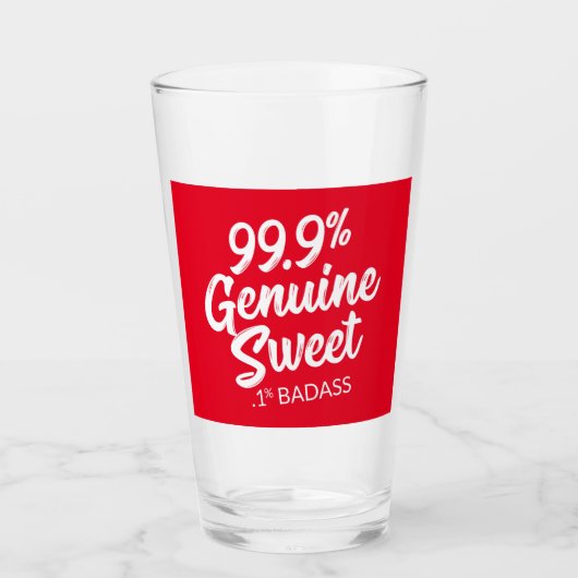 99,9% echte zweet.1% badas glas (Voorkant)