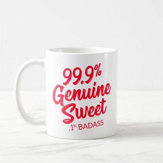 99,9% echte zweet.1% Badass-Mok Koffiemok (Links)
