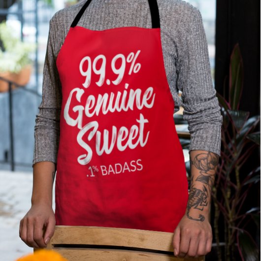 99,9% echte zweet.1% Badass-Schort Schort