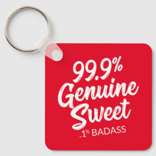 99,9% echte zweet.1% Badass-Sleutelhanger Sleutelhanger