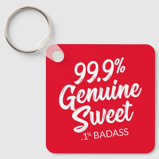 99,9% echte zweet.1% Badass-Sleutelhanger Sleutelhanger (Voorkant)