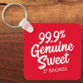 99,9% echte zweet.1% Badass-Sleutelhanger Sleutelhanger (Voorkant)