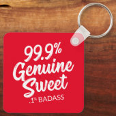 99,9% echte zweet.1% Badass-Sleutelhanger Sleutelhanger (Achterkant)
