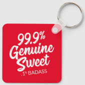 99,9% echte zweet.1% Badass-Sleutelhanger Sleutelhanger (Achterkant)