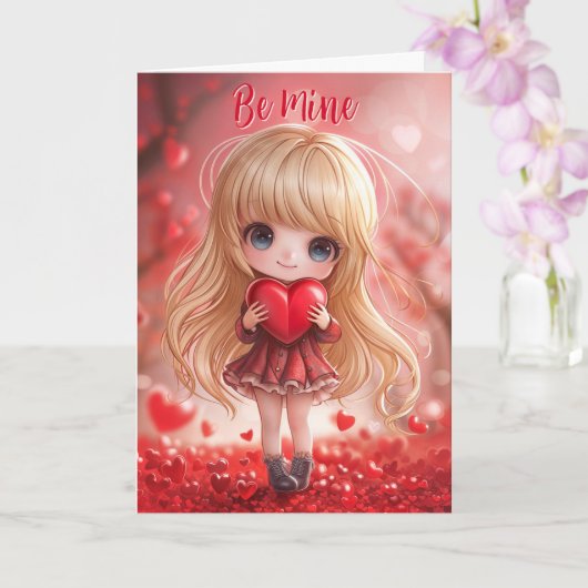 99,9% Perfecte Chibi Valentijnkaart Kaart (Orchidee)