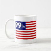 99 % Amerikaanse vlag - Occupy Wall Street Koffiemok (Links)