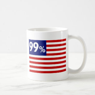 99 % Amerikaanse vlag - Occupy Wall Street Koffiemok