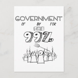 99% bezetten wall street massabeweging briefkaart