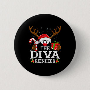99 bijpassende Kerst Reindeer Squad Uni-kids Kerst Ronde Button 5,7 Cm