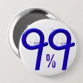 99% BLAUW RONDE BUTTON 4,0 CM (Voorkant /achterkant)