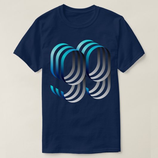 99 Blauw T-shirt (Design voorkant)