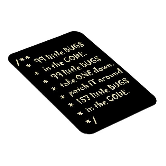 99 bugs in Code Software Funny Engineer Tester Magneet (Rechterzijde)