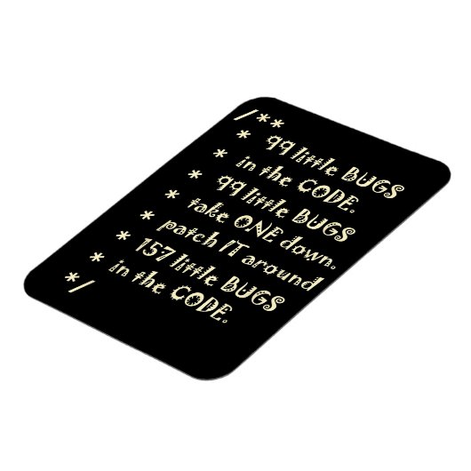 99 bugs in Code Software Funny Engineer Tester Magneet (Linkerzijde)