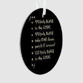 99 bugs in Code Software Funny Engineer Tester Ornament (voorkant)