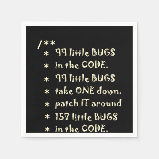 99 bugs in Code Software Funny Engineer Tester Servet (Voorkant)