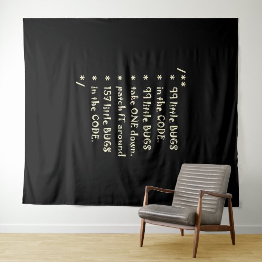 99 bugs in Code Software Funny Engineer Tester Wandkleed (In Situ (horizontaal))