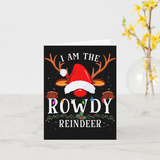 99 Christmas Reindeer Costume Party - I Am The Row Kaart (Gele Bloem)