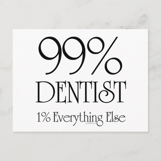 99% Dentist Briefkaart (Voorkant)