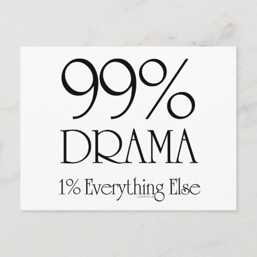 99% Drama Briefkaart (Voorkant)