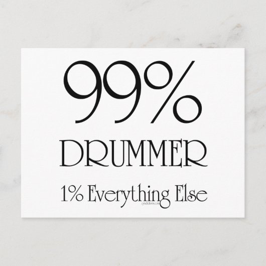 99% Drummer Briefkaart (Voorkant)