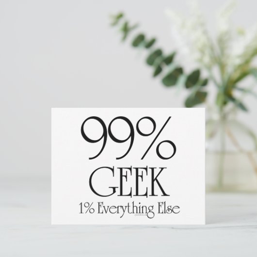 99 % geek briefkaart (Staand voorkant)