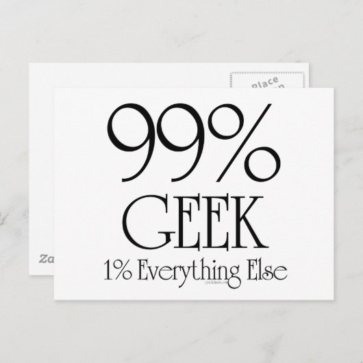 99 % geek briefkaart (Voorkant / Achterkant)