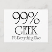 99 % geek briefkaart (Voorkant)
