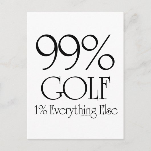 99% Golf Briefkaart (Voorkant)