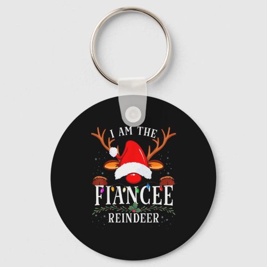 99 I Am The Fiancee Reindeer Christmas Family Uni- Sleutelhanger (Voorkant)