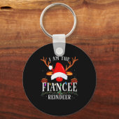 99 I Am The Fiancee Reindeer Christmas Family Uni- Sleutelhanger (Voorkant)
