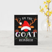 99 I Am The Goat Reindeer Christmas Family Uni-adu Kaart (Gele Bloem)