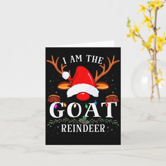 99 I Am The Goat Reindeer Christmas Family Uni-adu Kaart (Gele Bloem)