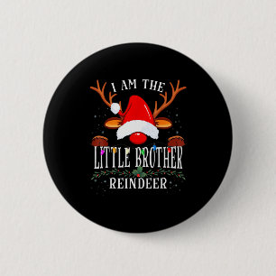 99 Ik Ben De Kleine Broer Rendier Kerstmis Familie Ronde Button 5,7 Cm