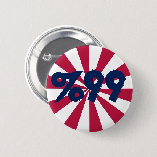 99% in rode, witte en blauwe Button (Voorkant /achterkant)