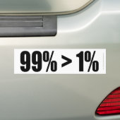 99% is groter dan 1% bumpersticker (Op auto)