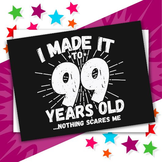 99 Jaar Oud Sarcastisch Meme Grappige 99e Verjaard Briefkaart