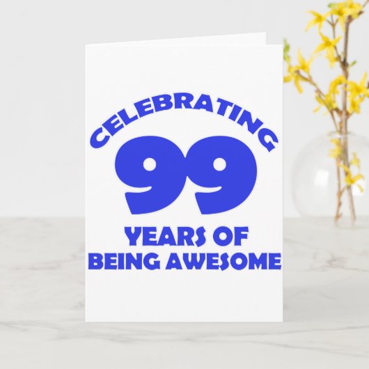 99 jaar oude design kaart (Gele Bloem)