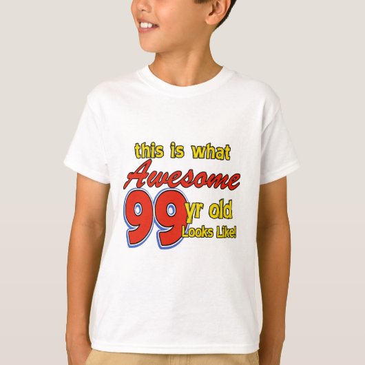 99 JAAR OUDE DESIGN VAN DE TWEEDE DAG T-SHIRT (Voorkant)
