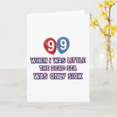 99 jaar oude dode zee verjaardag design kaart (Gele Bloem)