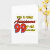 99 JAAR OUDE VERJAARDAG DESIGN KAART (Gele Bloem)