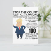 99 jaar Trump Happy Birthday Cadeau Funny (Staand voorkant)