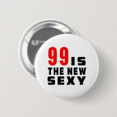 99-jarige design ronde button 5,7 cm (Voorkant /achterkant)