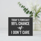 99% Kans geeft geen grappige prijsopgave Briefkaart (Staand voorkant)