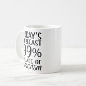 99 % kans op Sarcasme Koffiemok (Voorkant links)
