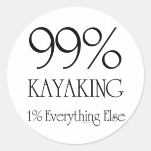 99% Kayaking Ronde Sticker