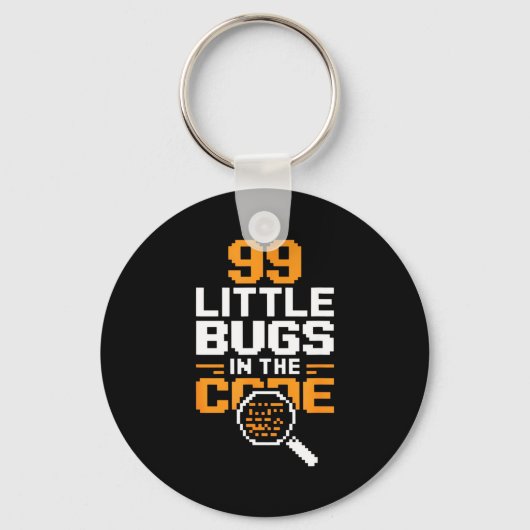 99 kleine bugs in code grappige programmeur zeggen sleutelhanger (Voorkant)