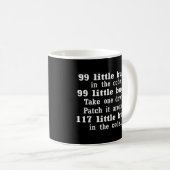 99 kleine bugs in mijn code IT programmeurs comput Koffiemok (Voorkant rechts)